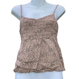 Urban Romantics cheetah animal print smocked cami